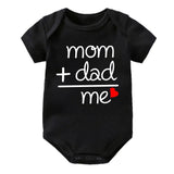 MAMA + DAD=ME Love Print Bodysuit 0-24M Cotton Romper image 6