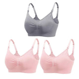 3pc Maternity Nursing Bra Set - Seamless, Breathable Cotton image 7