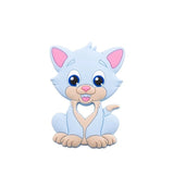 1PC Turtle Silicone Teether - Food Grade, Baby-Safe - Candy Blue Cat image
