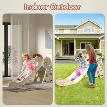 Children playing on the foldable toddler slide indoors and outdoors for year-round active play.