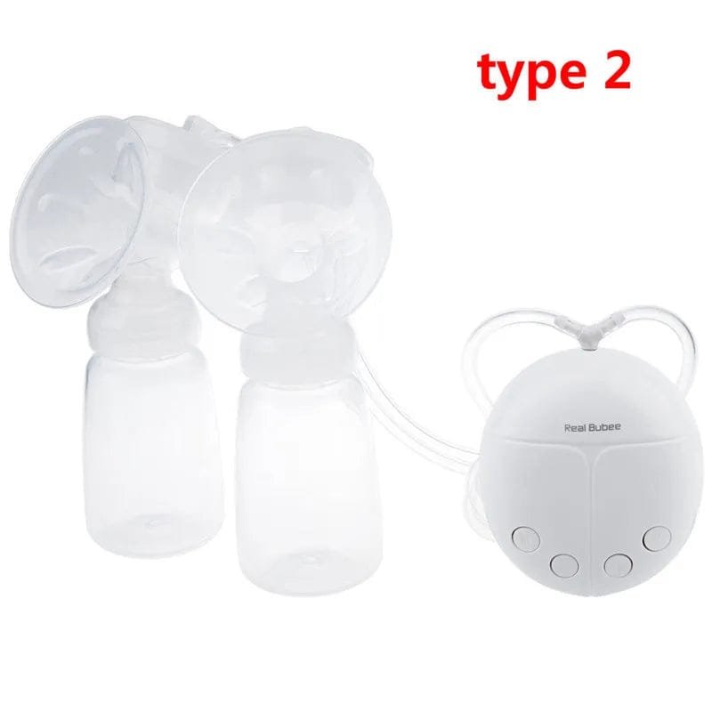 Real Bubee Electric Breast Pump - Single/Double, USB, BPA Free - Pink image