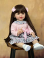 55cm Soft Silicone Reborn Baby Girl - Lifelike, Long Hair image 0