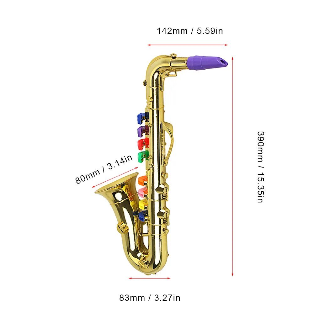 Kids' Portable Toy Saxophone - Plastic Trumpet, Musical Learning