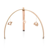 Natural Wooden Baby Gym & Teether with Clouds & Rodent - Animal Bracket image