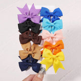 10Pc Cute Bowknot Clips Set for Girls - Handmade Hairpins image 26