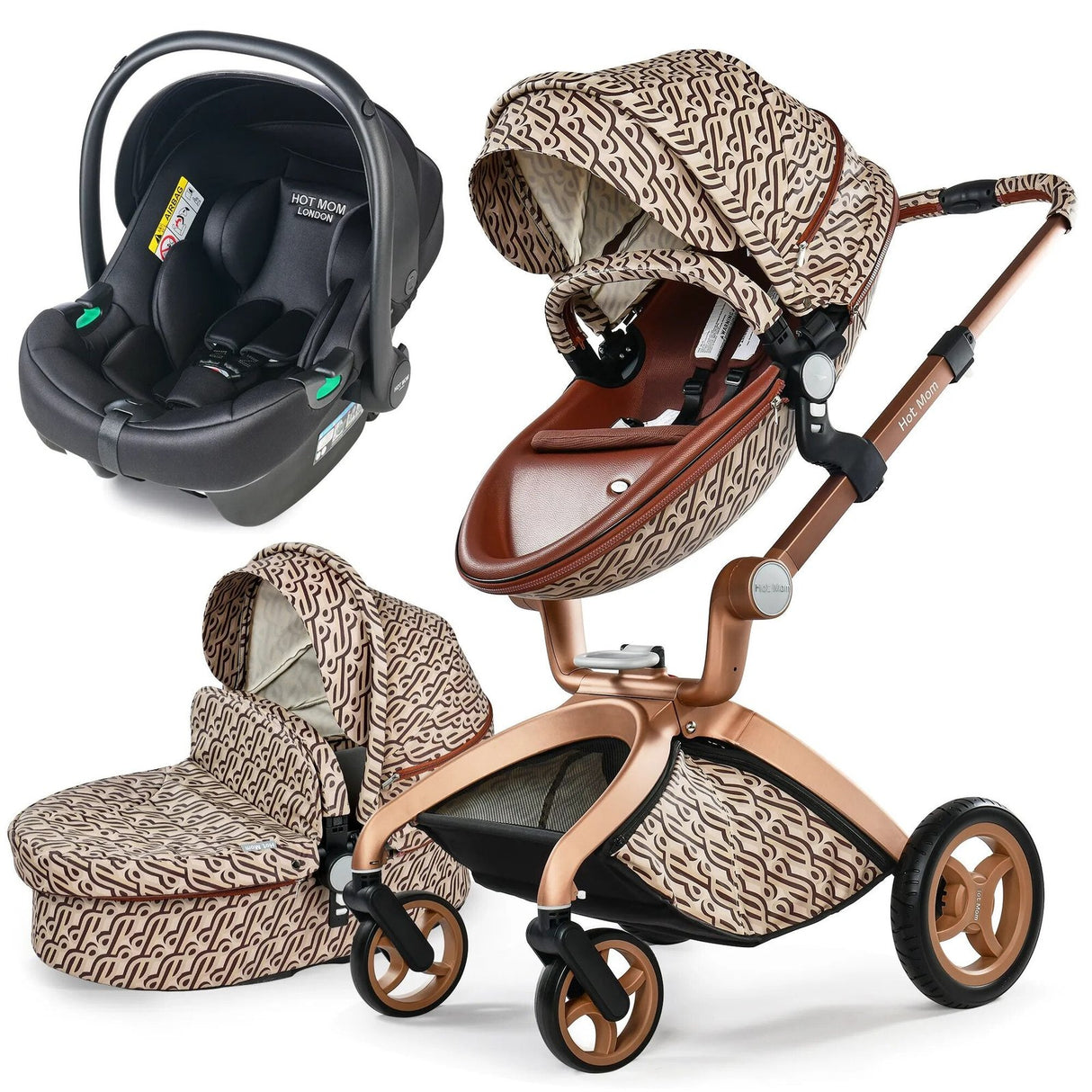 Hot Mom 3-in-1 Baby Stroller: High Landscape, Newborn-Friendly image 6