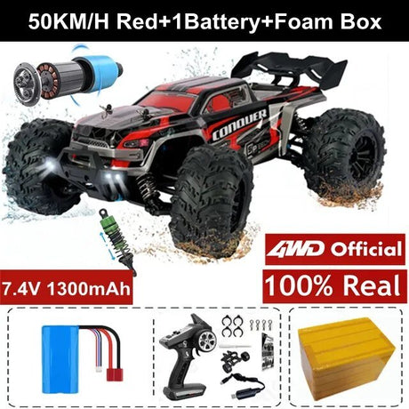 Toy truck with accessories and specifications