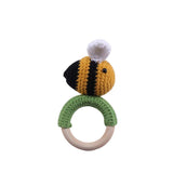 1PC Crochet Animal Wooden Teether & BPA-Free Rattle image 9