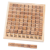 Montessori Wooden Multiplication Table: Math Educational Toy - Wood image
