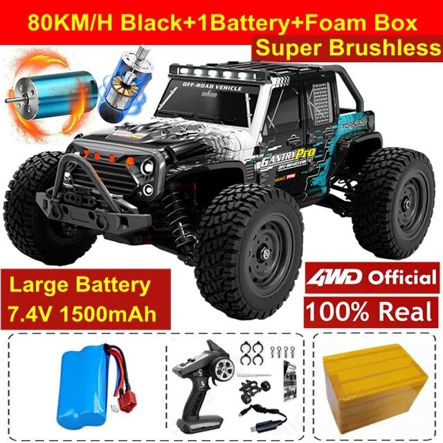 4WD RC rally and drift combo off-road car with full accessory set, letting kids switch between grip racing and drifting.