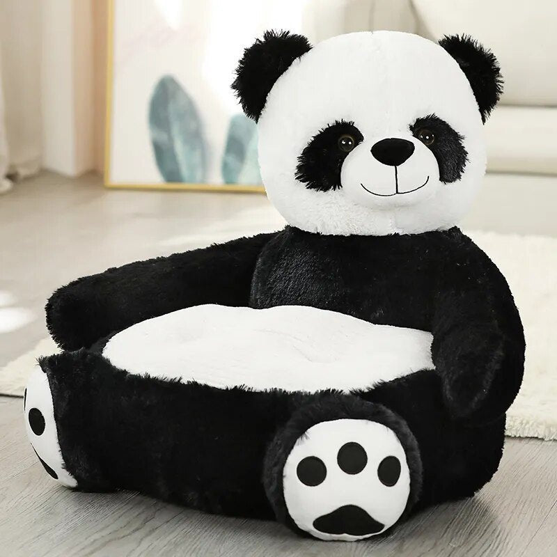 50cm Soft Panda Baby Seat Sofa plush animal chair with filling for toddler lounging, nursery seating, and playroom comfort.