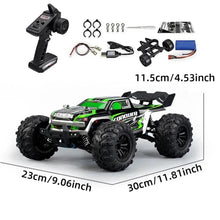 50km/h RC monster truck with accessories, a complete racing kit for outdoor tracks and family race days.