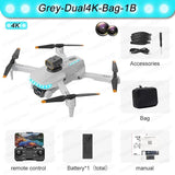New P14 Mini Drone - 4K, 8K Camera, Obstacle Avoidance, Foldable Quadcopter - Grey-Dual4K-Bag-1B image