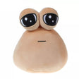 Small plush toy with large eyes on a white background