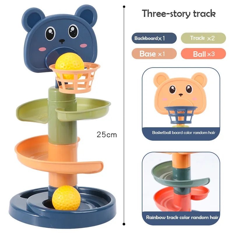 2-7 Layer Rolling Ball Track Tower - Educational Toy for Kids - 3 layers image