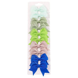 10Pc Cute Bowknot Clips Set for Girls - Handmade Hairpins - 2640-9 image