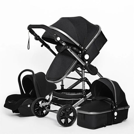 Luxurious 3-in-1 Baby Stroller: Portable, Aluminum Frame, High Landscape image 9