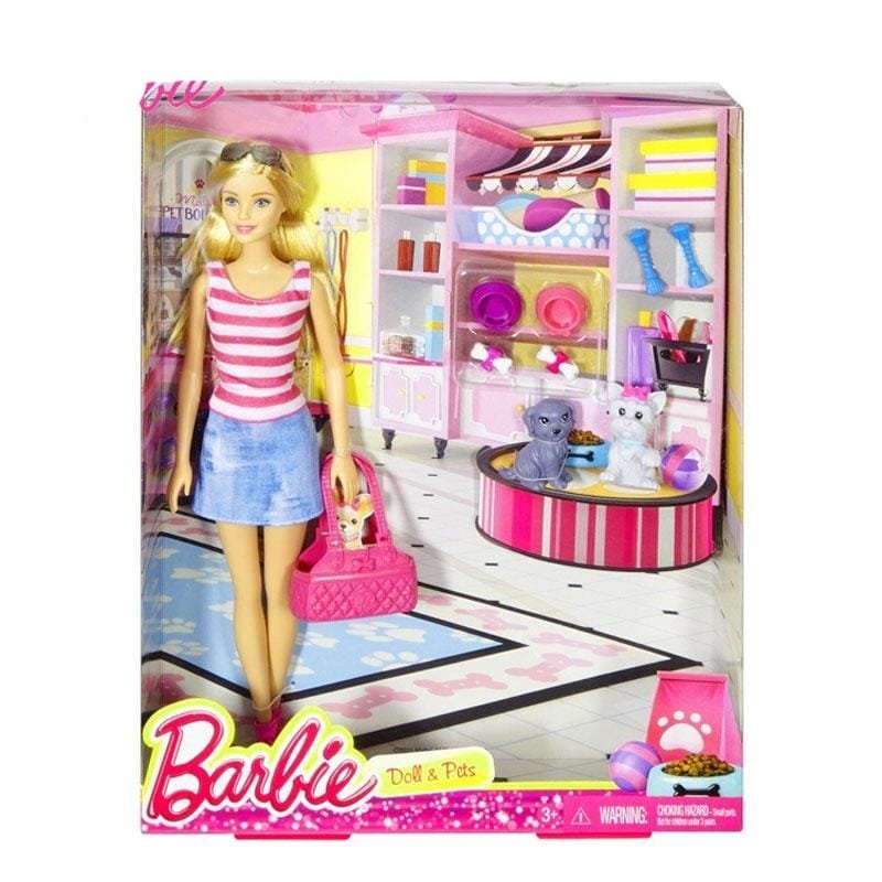 Original Barbie Doll Short Shirt Pet Dolls Set Clothes Handbag Accessories image 3