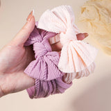 3Pc Cable Knit Baby Headbands - Elastic Turban Hair Bands image 3