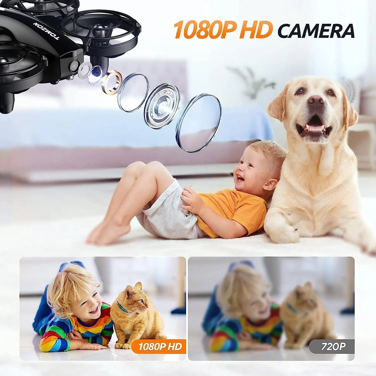 A24W Battle Mini Drone - 1080P Camera, 3D Flip, Kids' RC Quadcopter image 2