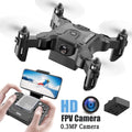 Drone with camera and remote control on a white background
