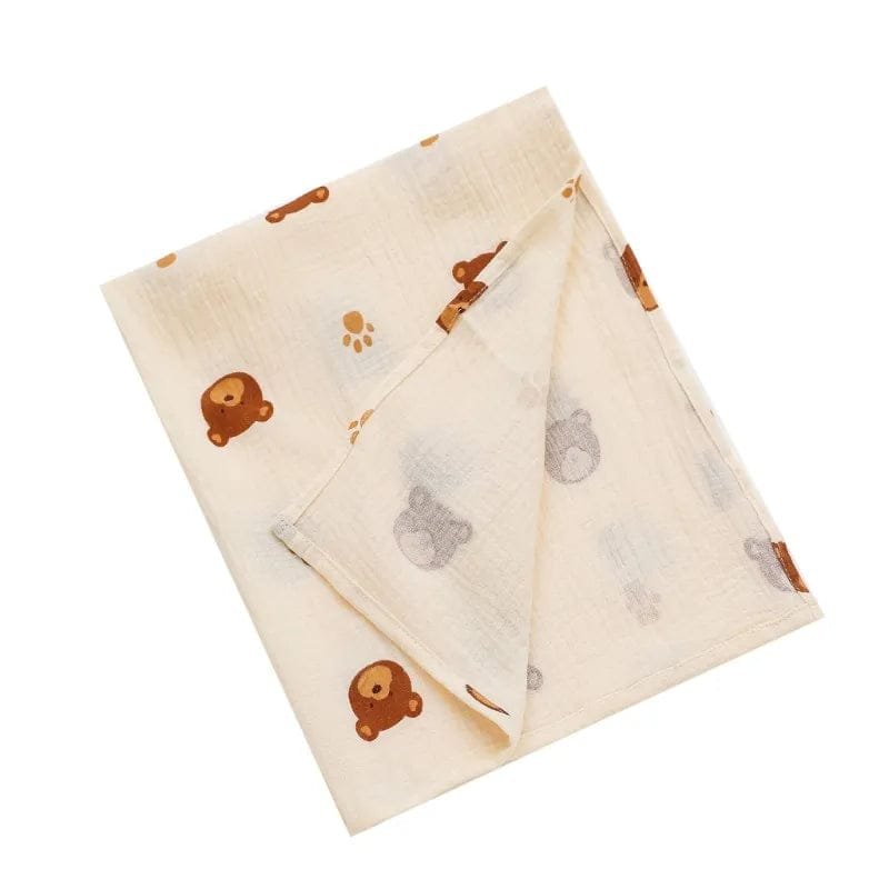 Super Soft Cotton Gauze Muslin Swaddle & Bath Towel - A18, 79x60 cm image