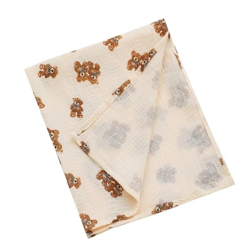 Super Soft Cotton Gauze Muslin Swaddle & Bath Towel - A19, 79x60 cm image