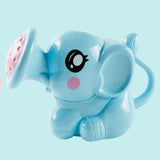 Elephant Water Spray Baby Bath Toy with Storage Mesh Bag - B blue image