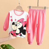 2pcs Minnie Mouse Baby Set: Cotton Winter Pajamas 0-2Y image