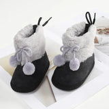 Baywell Furry Winter Snow Boots - Soft Sole for Baby Girls 0-18M image 3