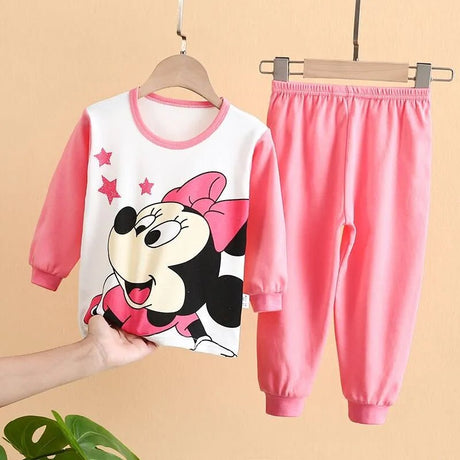 2pcs Minnie Mouse Baby Set: Cotton Winter Pajamas 0-2Y image 1