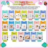 Educational flashcards for sight word learning with colorful design and illustrations.