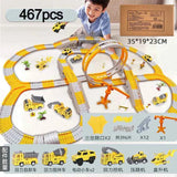 Electric Track Toy Car Set, 137-467pcs, Engineering Train for Kids image 9