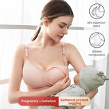 3pc Maternity Nursing Bra Set - Seamless, Breathable Cotton image 1