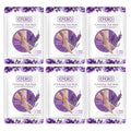 6pk Exfoliating Foot Masks in lavender peeling sock sachets for at-home spa pedicures and softer smoother feet.