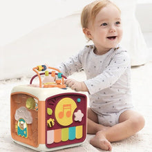 7-in-1 Baby Activity Cube shape sorter and bead maze for toddler hands-on learning and busy independent play.