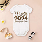 Hello 2024 Baby Bodysuit: Short Sleeve Romper Shower Gift image