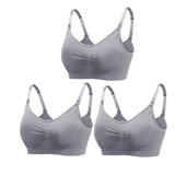 3pc Maternity Nursing Bra Set - Seamless, Breathable Cotton image 6