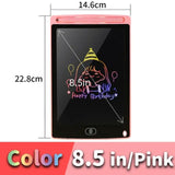 LCD Drawing Tablet: Educational Toy for Kids - 8.5in-Pink-color image