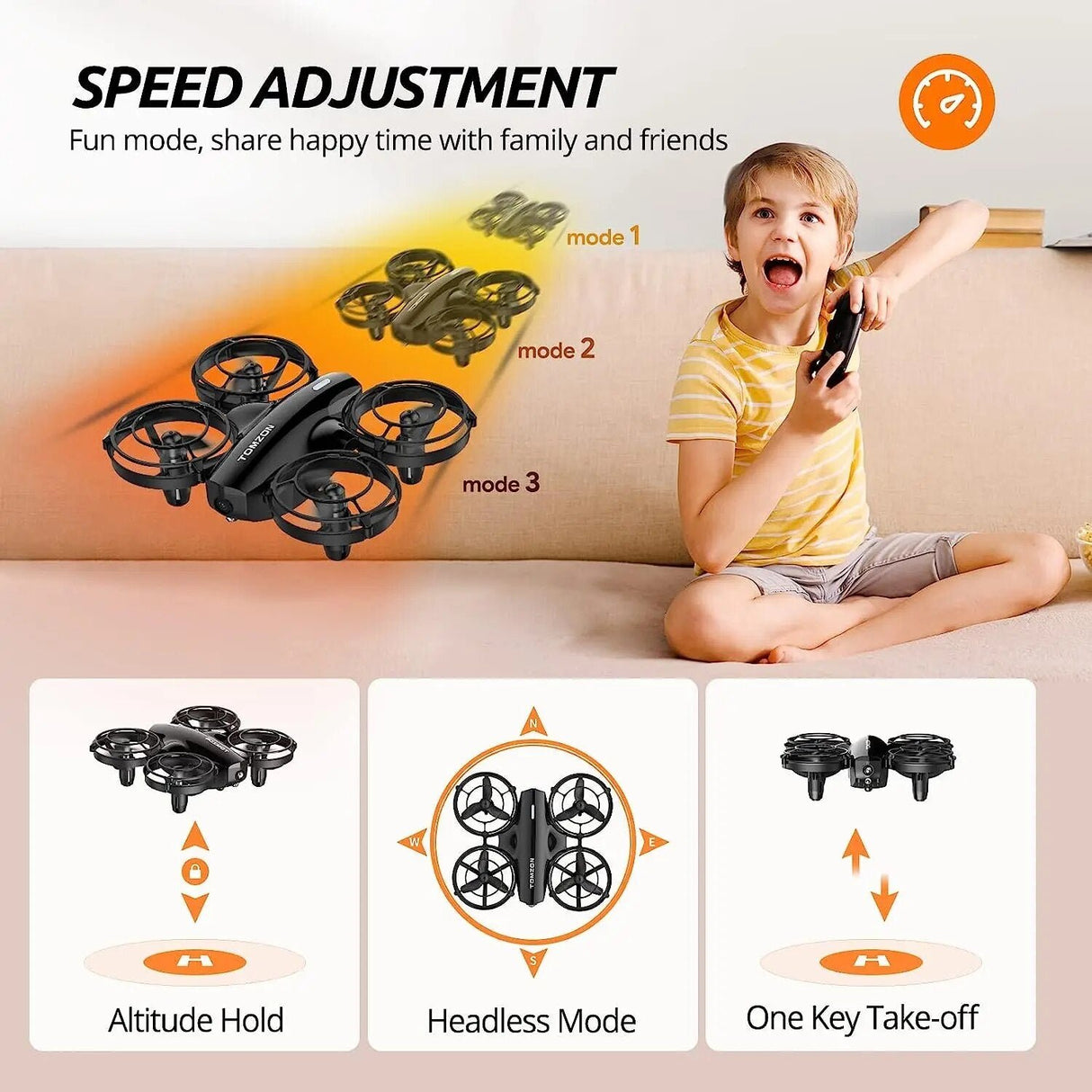 A24W Battle Mini Drone - 1080P Camera, 3D Flip, Kids' RC Quadcopter image 5
