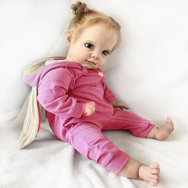 58cm Maggi Reborn Baby Doll - Handmade, Silicone, Root Hair image 0