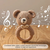 1PC Crochet Bear Rattle & Teether Bracelet for Babies image 4