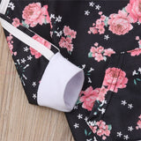 3-7 Years Kids Baby Girl Clothes Set Floral Print Long Sleeve Sweatshirt image 3