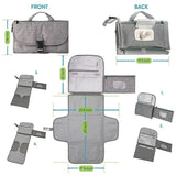 Portable Diaper Changing Pad with Smart Wipes Pocket image 1