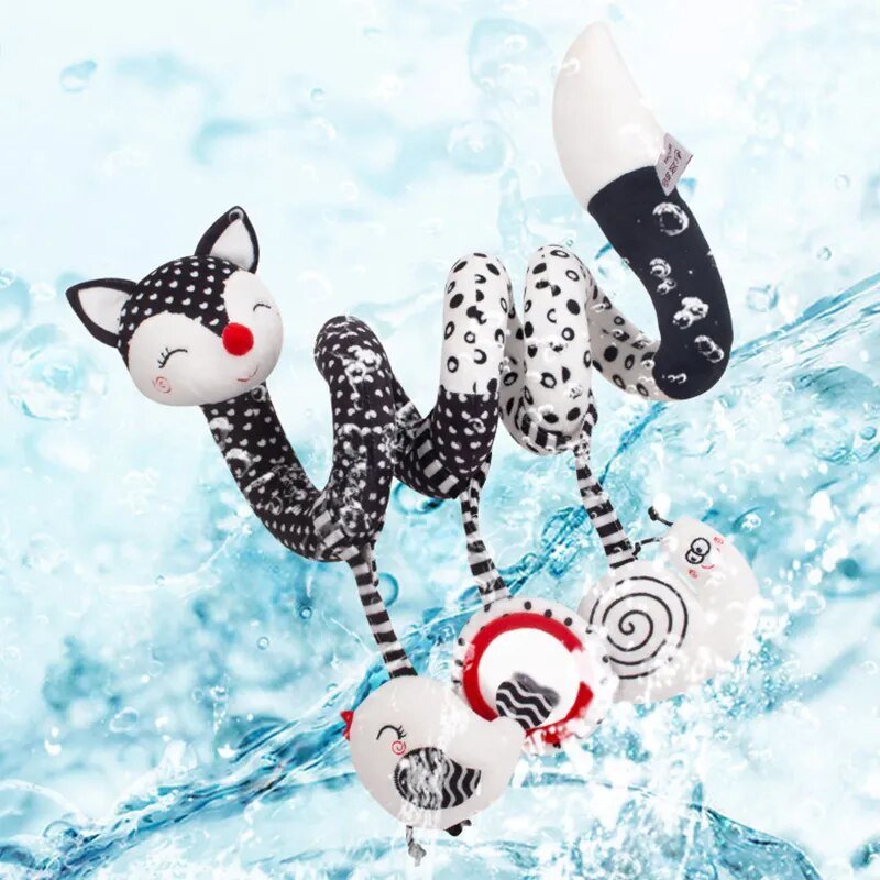 Plush toy with fox design on a water background