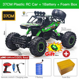 4WD RC Off-Road Buggy - LED Lights Racing Car for Kids - 37CM Green 1B Gift image