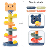 2-7 Layer Rolling Ball Track Tower - Educational Toy for Kids - 5 layers image