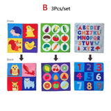 Montessori Magic Tissue Box - Sensory & Learning Toy for Baby Finger Exercise - cartoon, B 3 pack image