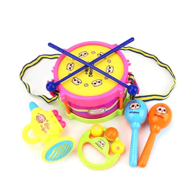 Kids' 5-Piece Drum & Trumpet Band Set - Educational Toy - 5Pcs image