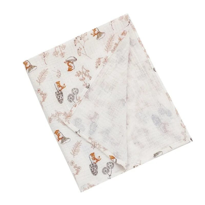 Super Soft Cotton Gauze Muslin Swaddle & Bath Towel - A11, 79x60 cm image